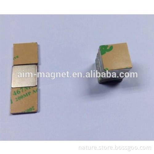 sticky silver square magnets with tape stick magnet